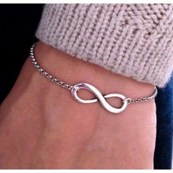 Infinity bracelet in two colors