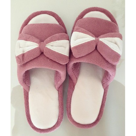Home ladies slippers with a knot