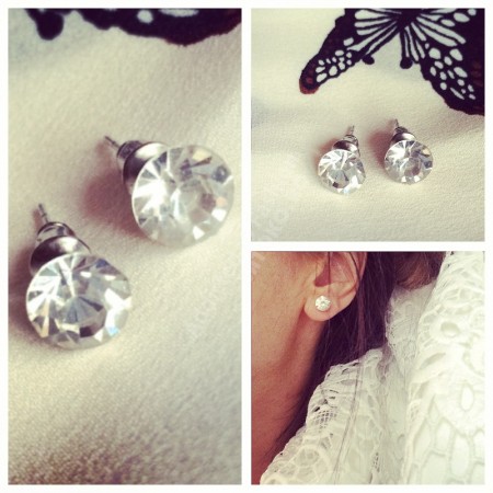 Simple silver earrings