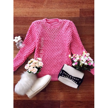 Pink knit pink knitted knitwear