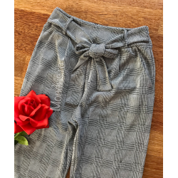 Long gray casual gray trousers with bottom